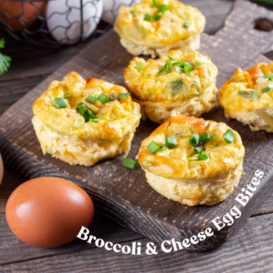 Broccoli and Cheese Egg Bites
