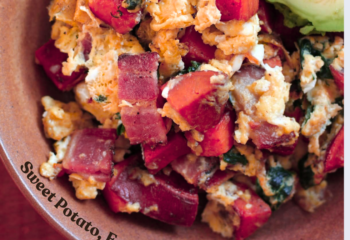 Sweet Potato, Egg & Bacon Protein Scramble